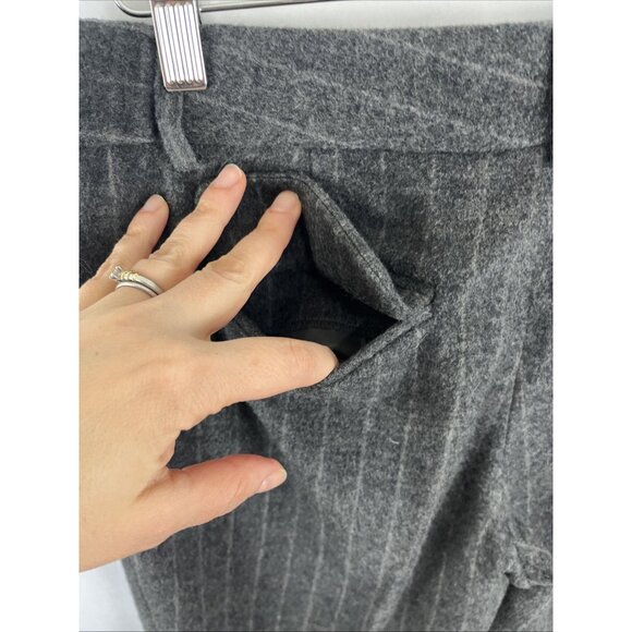 Charles Nolan New York Wool-Cashmere Blend Pinstripe Dress Pants Women's Size 6 - Picture 7 of 13